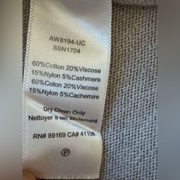 ATM Anthony Thomas Melillo Light Gray Zip-Up pop over Hoodie, Cashmere blend. - Picture 6 of 6